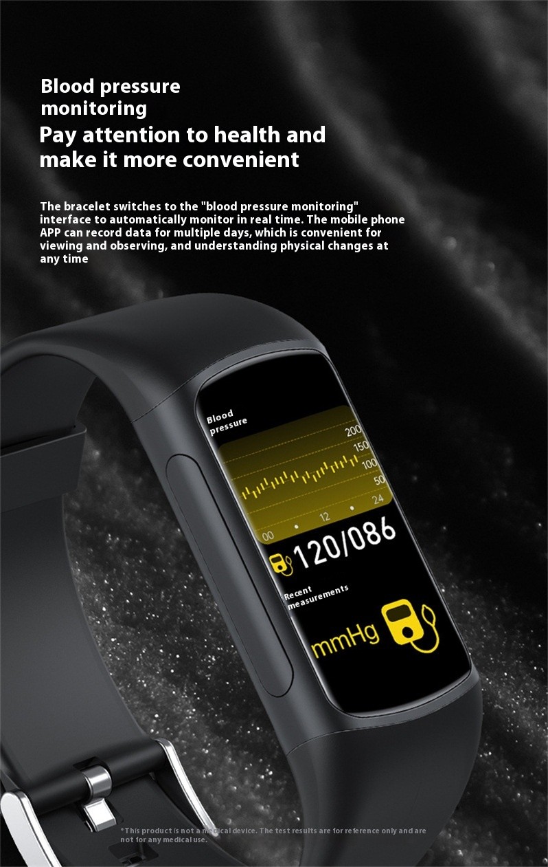 Smart Bracelet Non-invasive Blood Glucose Heart Rate Blood Oxygen ECG Health Monitoring