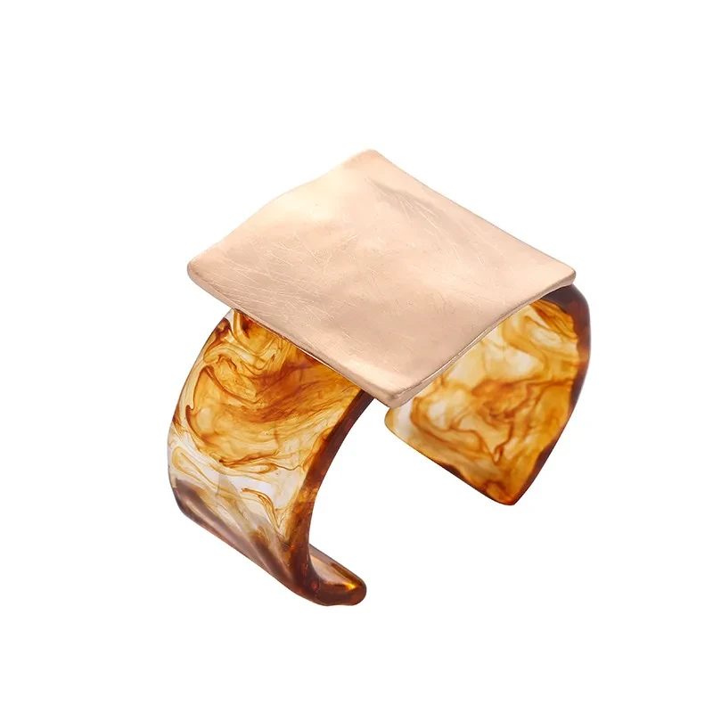 Original Geometric Brushed Square Metal Advanced Simple Elegant Bracelet