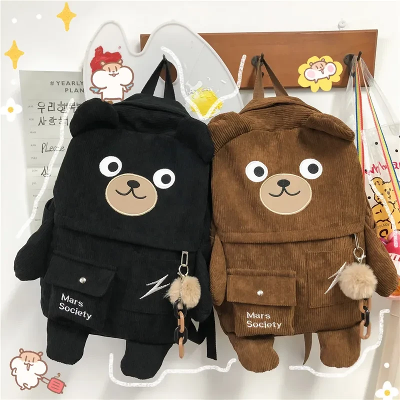 Japanese And Korean Ins Cute Bear Backpack Large Capacity