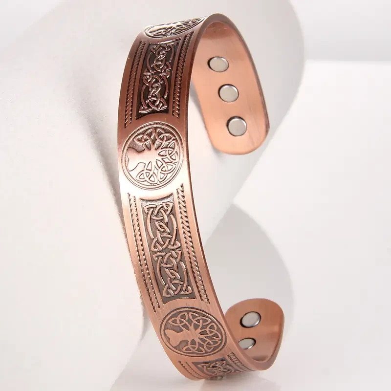 Solid Copper Magnetic Cuff Bangle