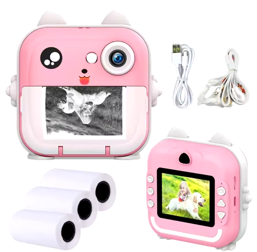 Children Kids Camera Instant Print Mini Digital Video Camera for Kids 1080P HD Screen Outdoor Toy Print Thermal Paper