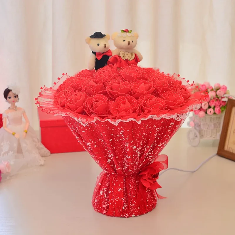 Holding Rose Lamp Wedding Room Bedroom Bedside Lamp