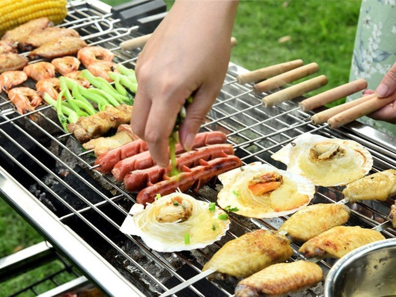 BBQ Stove SET Foldable Stainless Steel Grill Combo 1