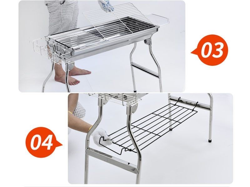 BBQ Stove SET Foldable Stainless Steel Grill Combo 1