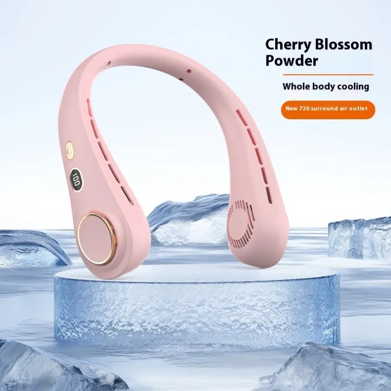 Outdoor Portable Digital Display Halter Fan