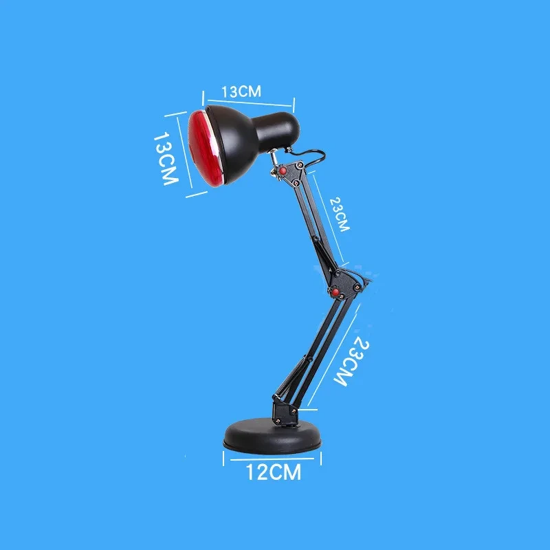 Metal Lampshade Desktop Folding Infrared Household Lamp