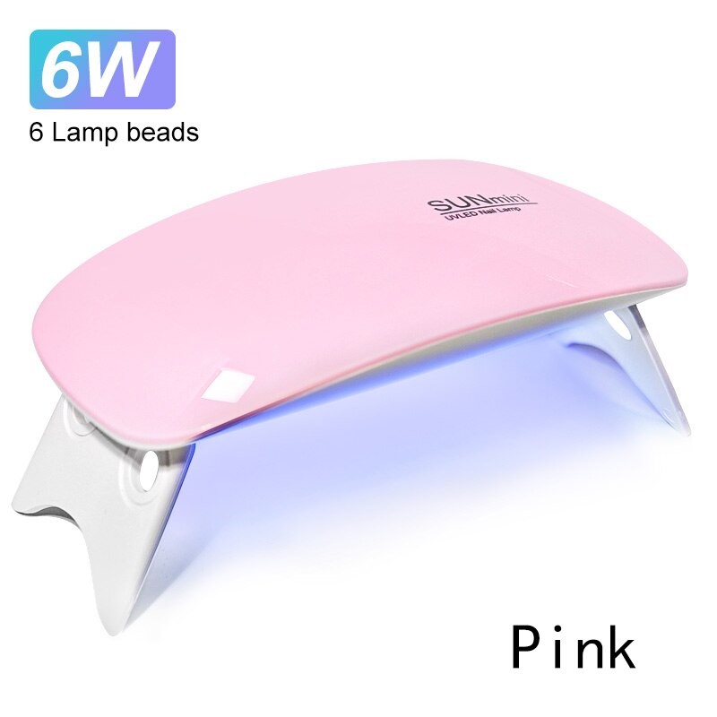6W Mini Nail Dryer Machine Portable 6 LED UV Manicure Lamp