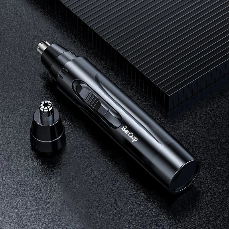Black Electric Nose Hair Trimmer Painless Ear and Nose Hair Trimmer for Men and Women