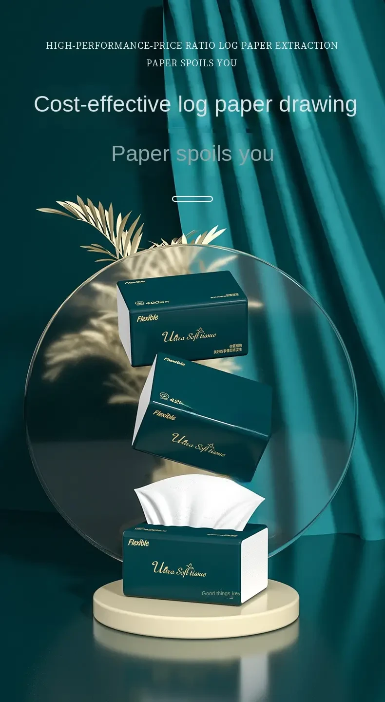 1 Box of 30pcs Premium 4-Ply Tissues | Unscented, Fluorescent-Free, High-Quality Wood Pulp for Home & Commercial Use