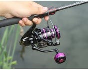 HE7000 Metal Spinning Fishing Reel Left/Right Retrieve 5.2:1 12 Ball Bearings