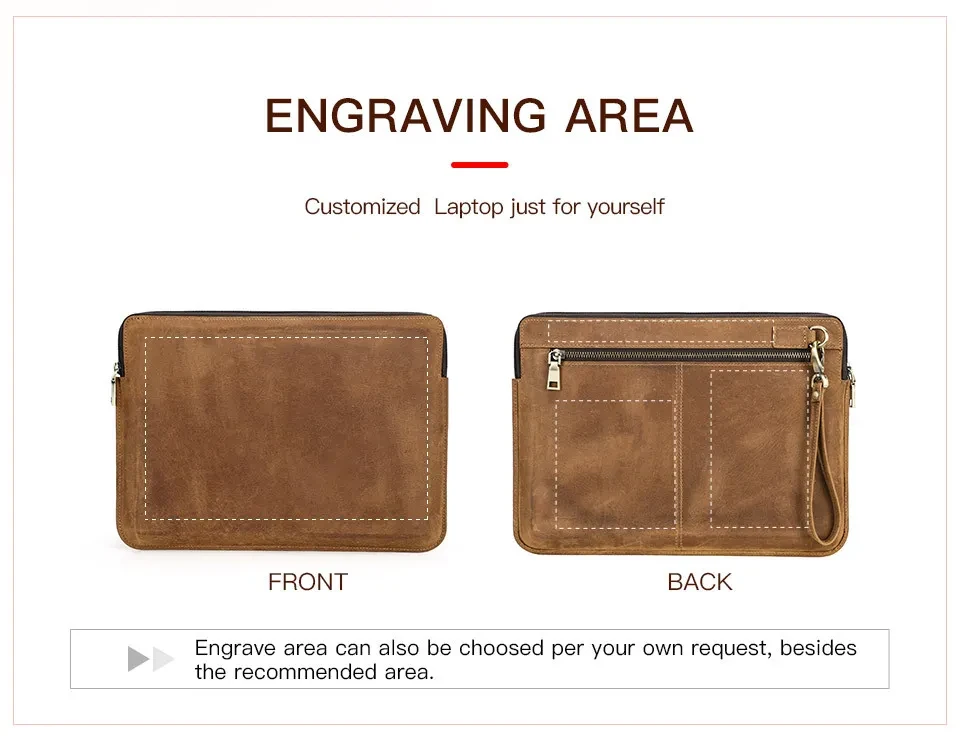 New Protective Case Crazy Horse Leather Notebook Computer Liner Bag