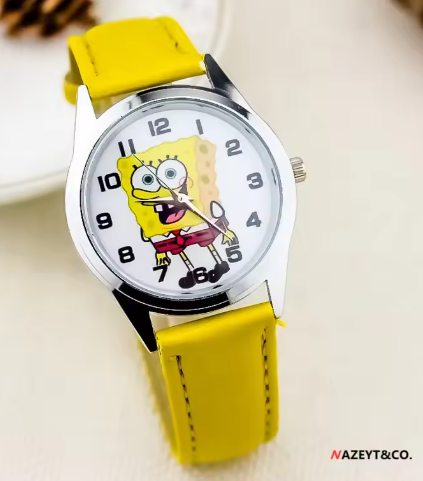 Cartoon SpongeBob Children's Quartz Wristwatches Patrick Star Anime Watches Cute Kids Electronic Wristwatch Toys Watch Gifts