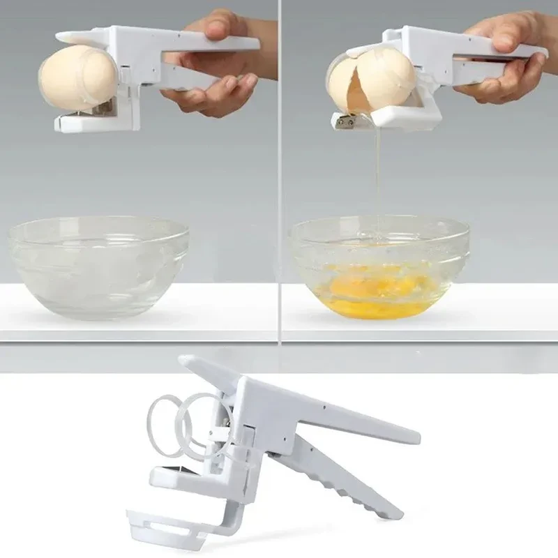Egg Shell Cracker Handheld Plastic Egg Breaker Egg Opener Creative Egg Separator Tool Kitchen Gadgets