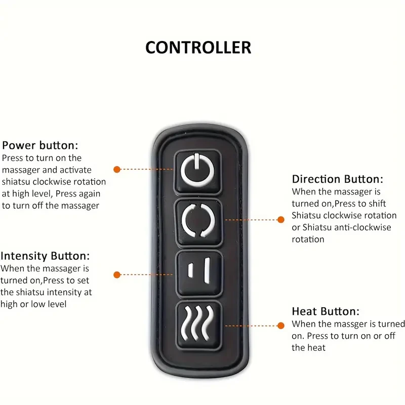 Electric Shiatsu Kneading Shoulder Massager with Heat