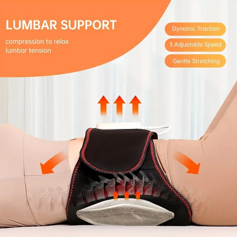Heating Pad with Massage Belt - Fast Heating for Back and Abdominal Pain