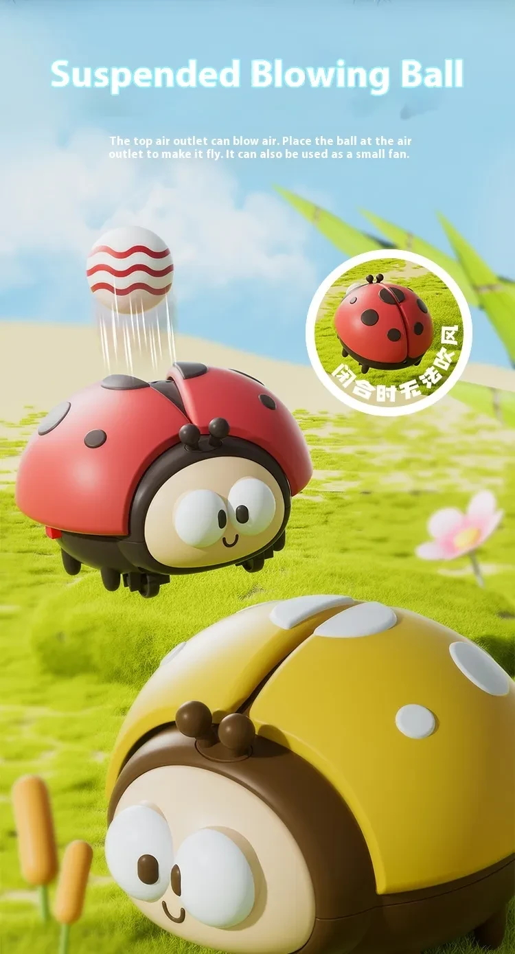 Cute Animal Ladybug Floating Ball Plastic Puzzle Toy