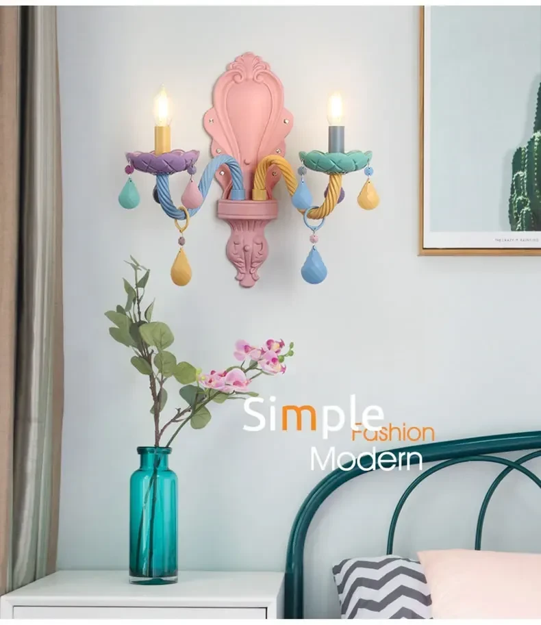 Macaron Color Crystal Wall Lamp
