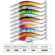 10 * Fishing Lures Hard Baits 3D Eyes 11cm 10.5g