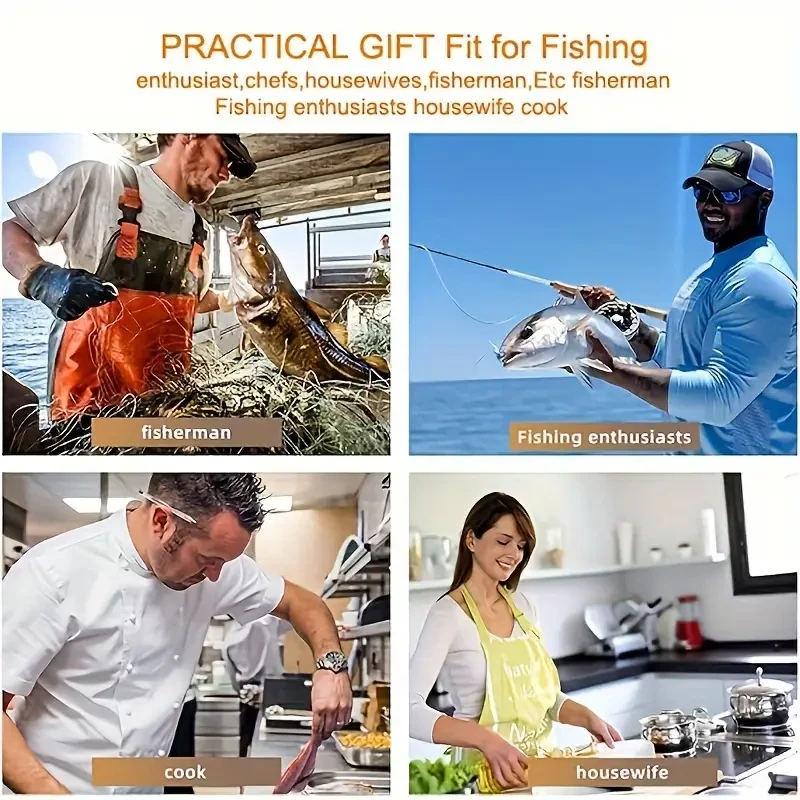 Stainless Steel Seafood Preparation Set  Fish Scale Scraper and Fish Bone Tweezers