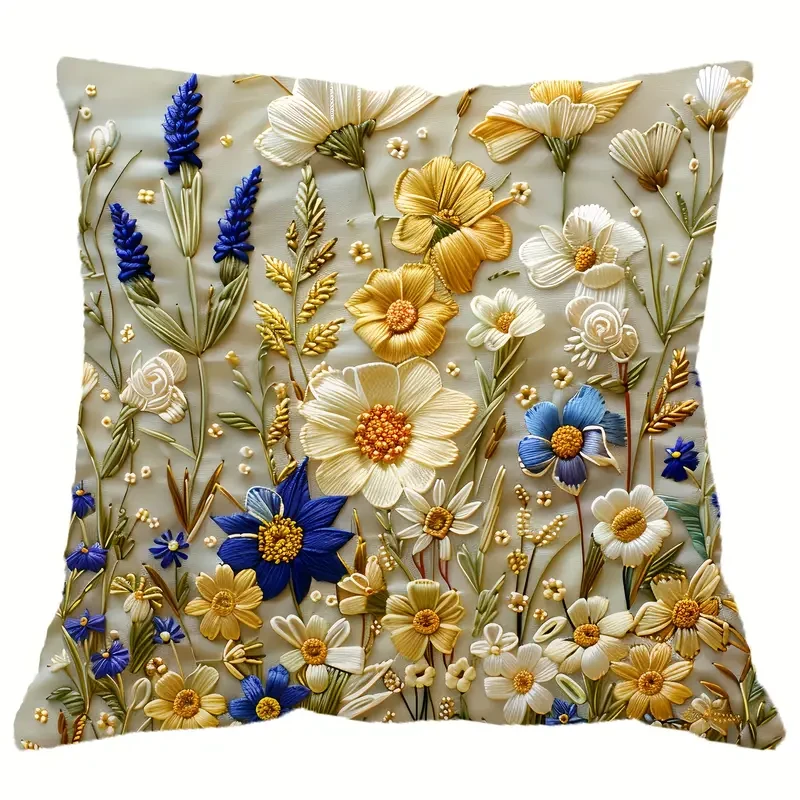 Tranquil Decor Ultra-Soft Floral Pillowcase  Stylish and Comfortable Home Accent