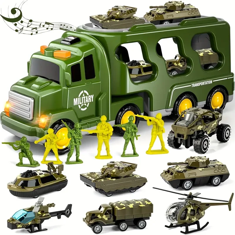 14in 1 Green Army Tanks Toy Set