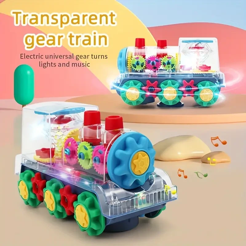 Illuminated Musical Transparent Gear Train Toy