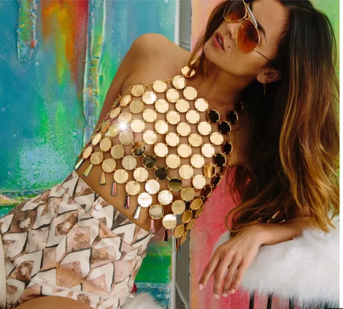 Bikini Halter Fringe Vest Body Chain Necklace