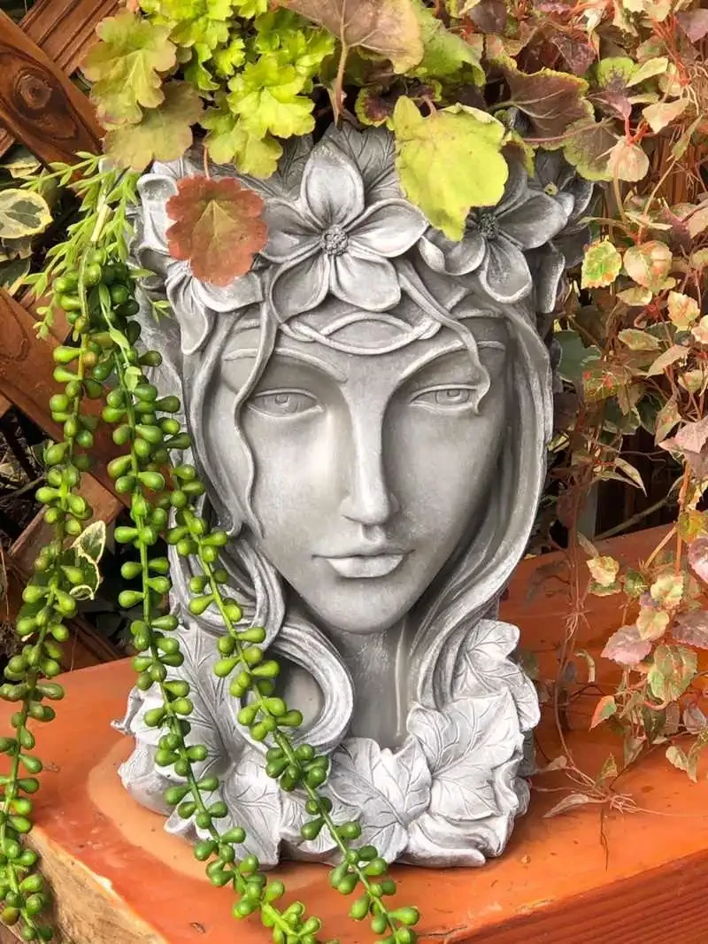 Goddess Head Greek Large Succulents Large Caliber Creative Nordic Venus Statue Balcony Decoration