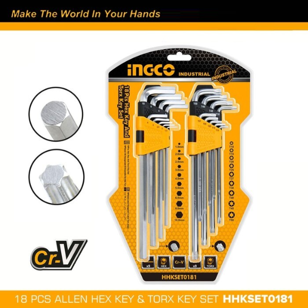 Hex Key & Torx Key Set 18PCS