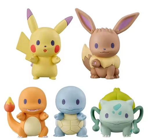 5pcs/set Pokemon Pikachu Anime Action Figures Ornaments Collection Dolls Model Kawaii Charmander Squirtle Toys For Children Gift