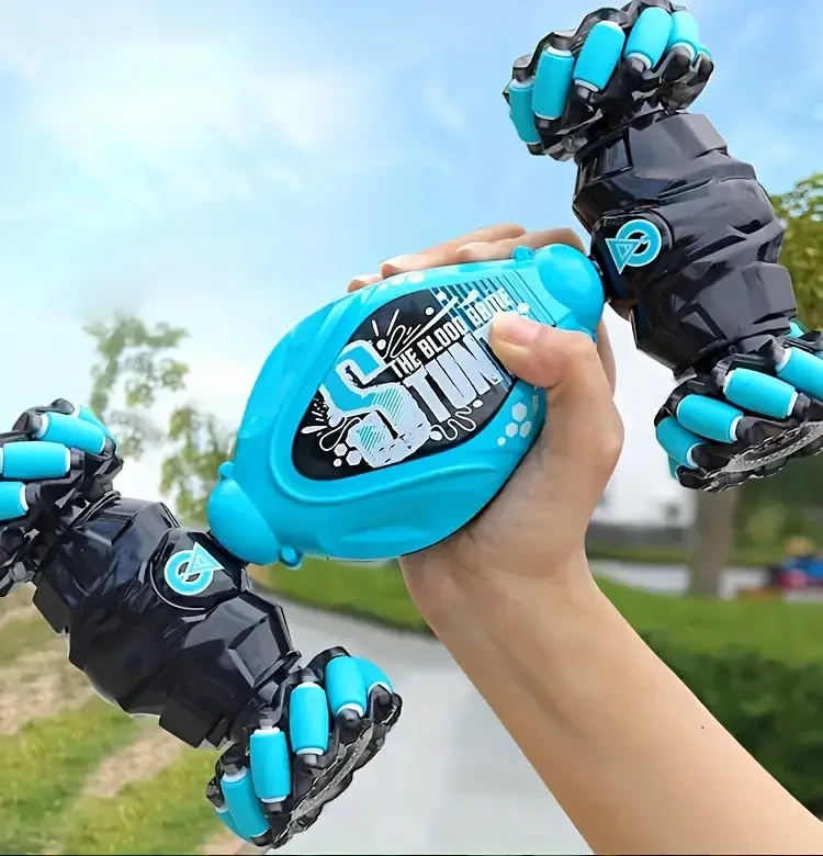 TurboDrift 4WD Gesture Controlled RC Car Dual-Side Rotating Off-Road Vehicle with LED Lights & Music