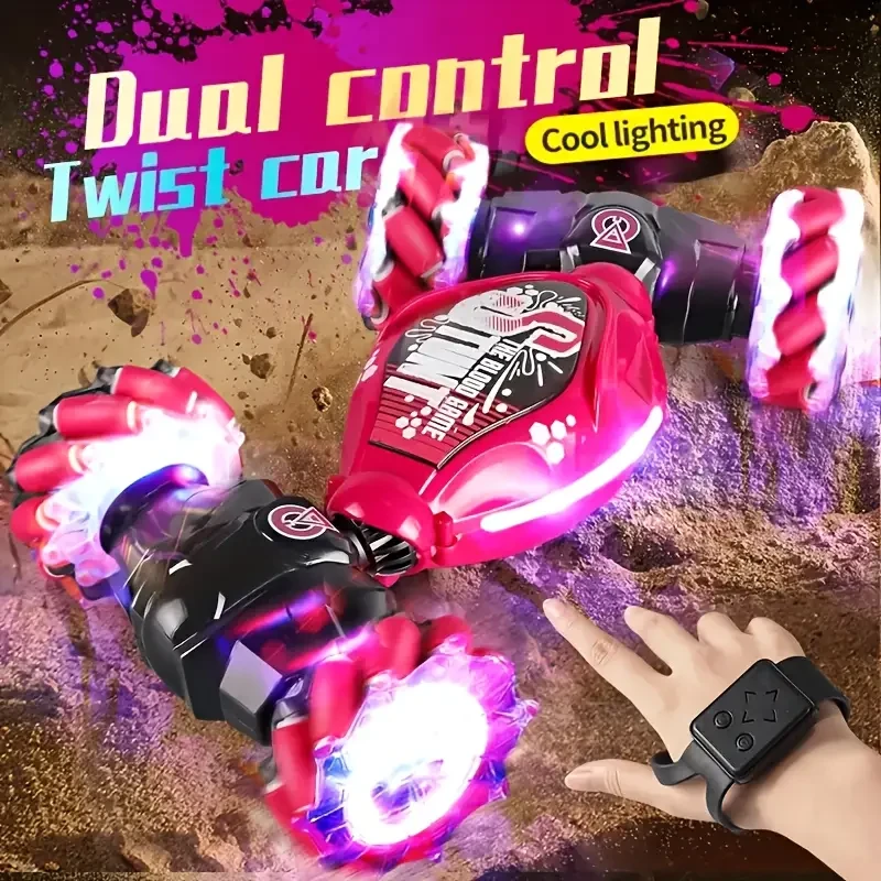 TurboDrift 4WD Gesture Controlled RC Car Dual-Side Rotating Off-Road Vehicle with LED Lights & Music