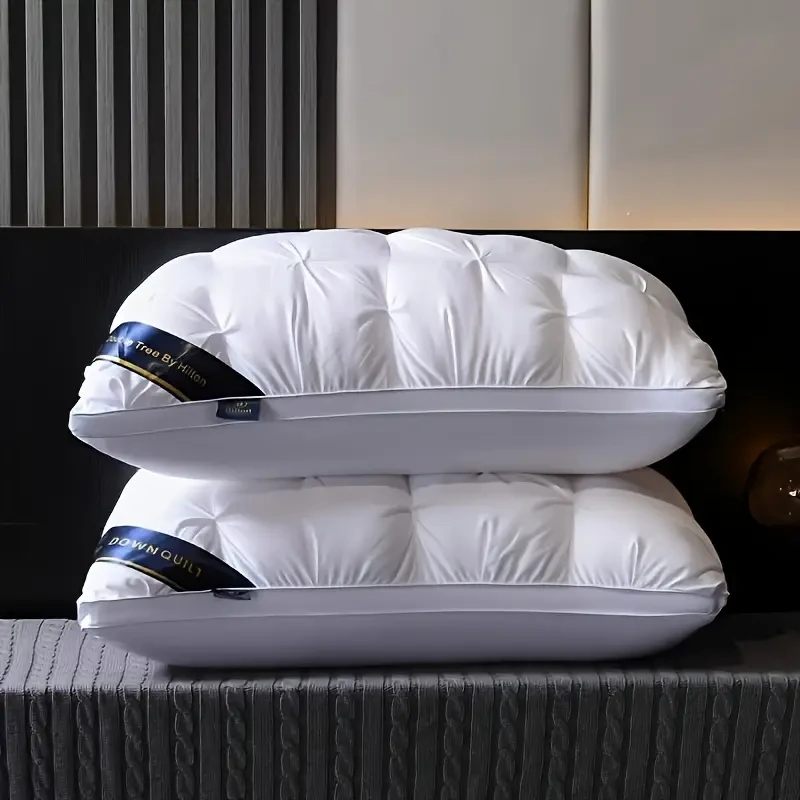 1pc 48x74cm Deep Sleep Neck Support Pillow Non-Collapsing High Pillow for Sleeping