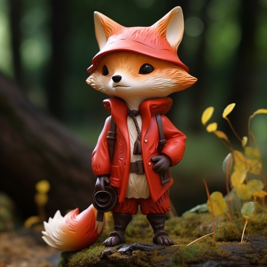 Fox Table Decorations Living Room TV Cabinet