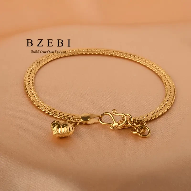Elegant Heart-Shaped Charm Bracelet for Women