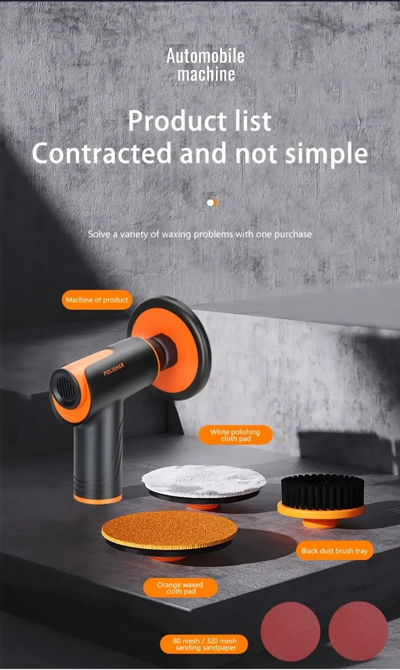 Portable 100W Wireless Car Waxer & Polisher