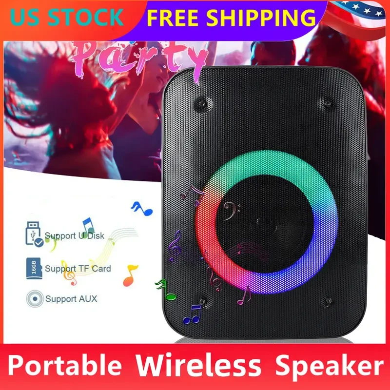 Wireless Portable Boombox Speaker - Rechargeable with 4-Inch Woofer