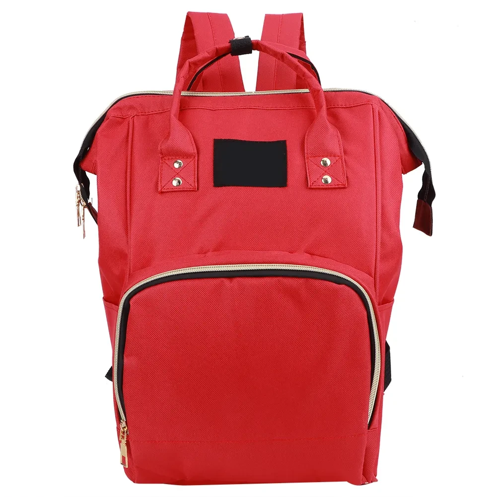 Maternity Nappy Bag Waterproof Baby Diaper Backpack Large Capacity Mommy Nursing BagRed