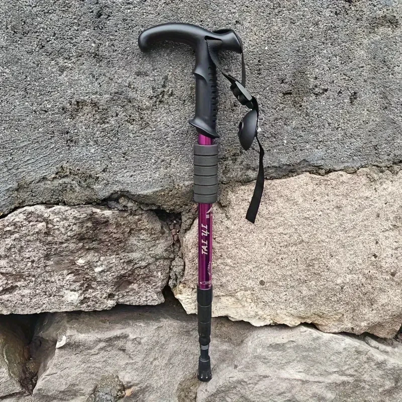 Ultra-Light Adjustable Trekking Pole with Ergonomic T-Handle & Anti-Shock System