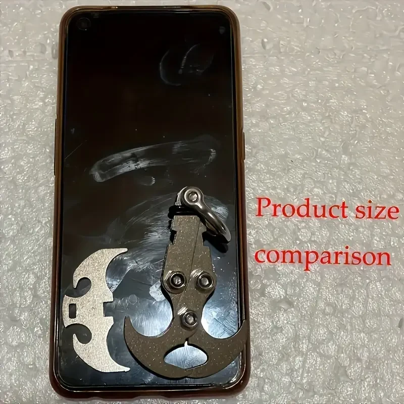 2pcs Stainless Steel Folding Grab Hook, Multifunctional Heavy-Duty Hook with 4 Claws