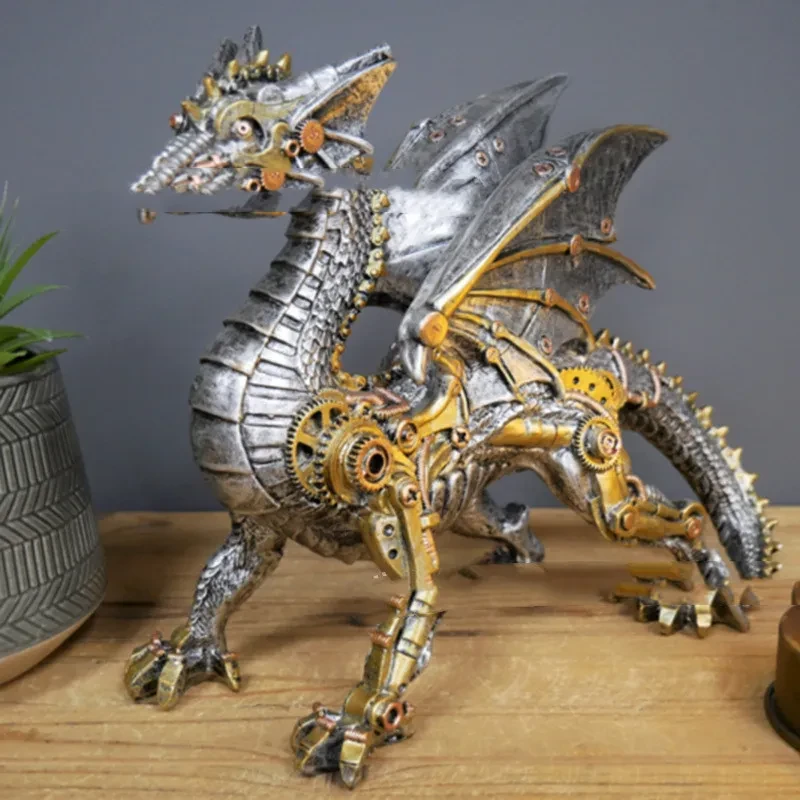 Steampunk Dragon Resin Craft Decorative Ornament