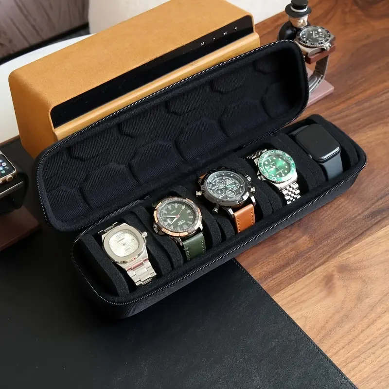 Sturdy Watch Storage Box for 5 Watches