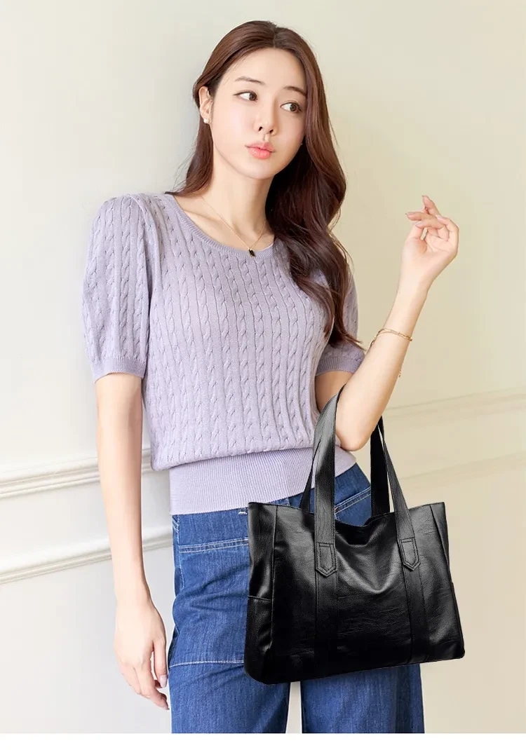 Large Capacity Commuter's All-matching Portable And Fashion Shoulder Bag Casual Tote Bag Autumn And Winter Fashion Handbag