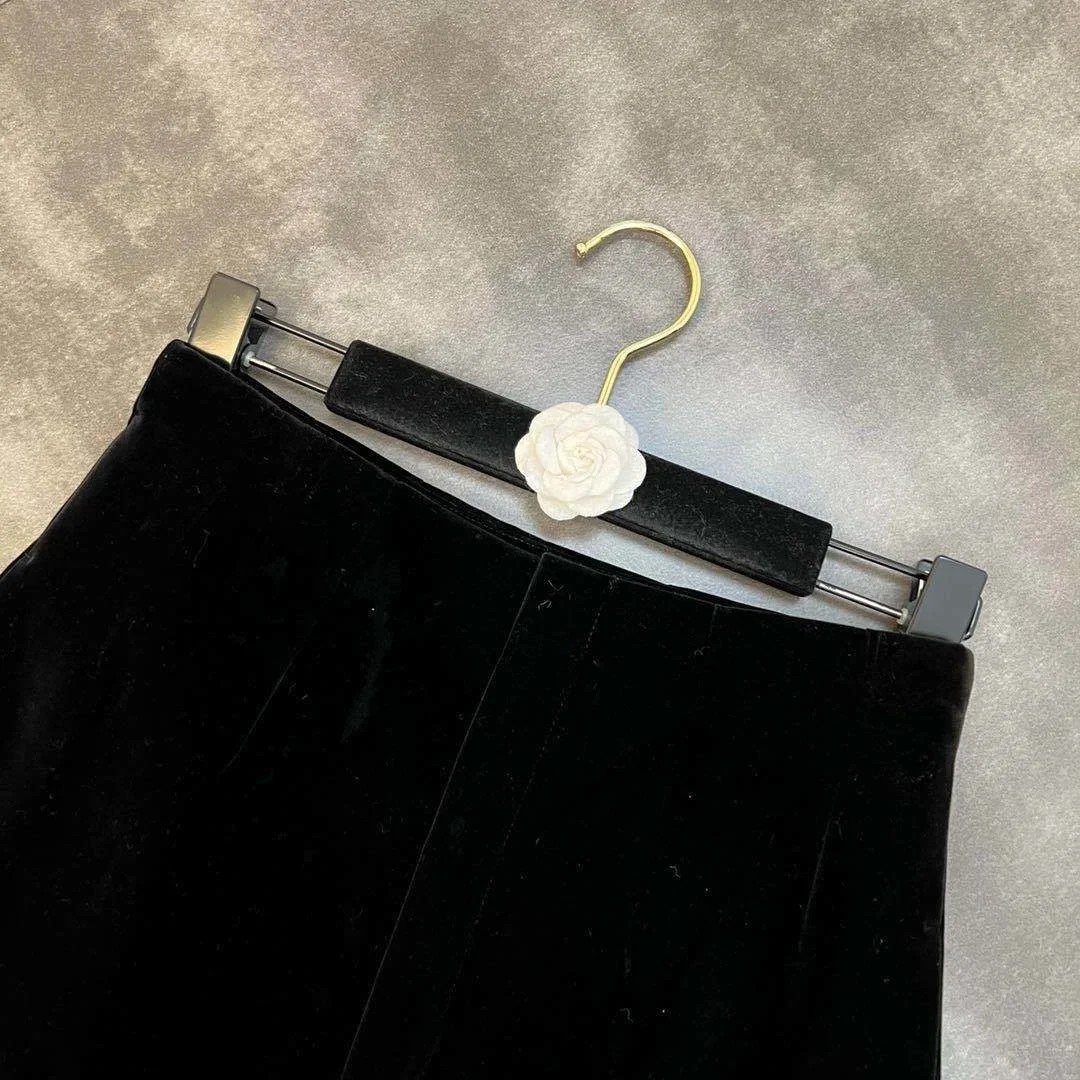 Black Velvet Shorts for Women  High-Waisted, Elegant Summer Outerwear