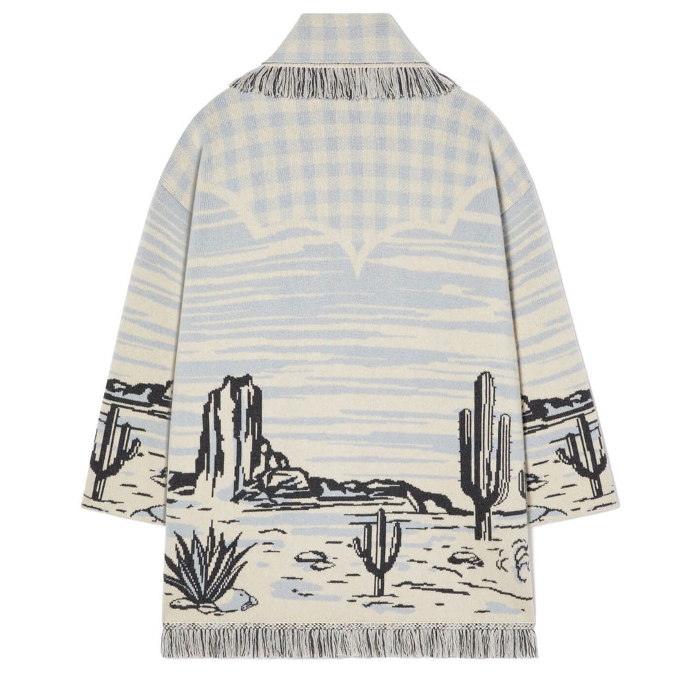 WQJGR Cardigan Sweater Women  Wool Knitted Tassel Doodle Jacquard Loose Full Sleeve High-Quality Cashmere Winter Jacket