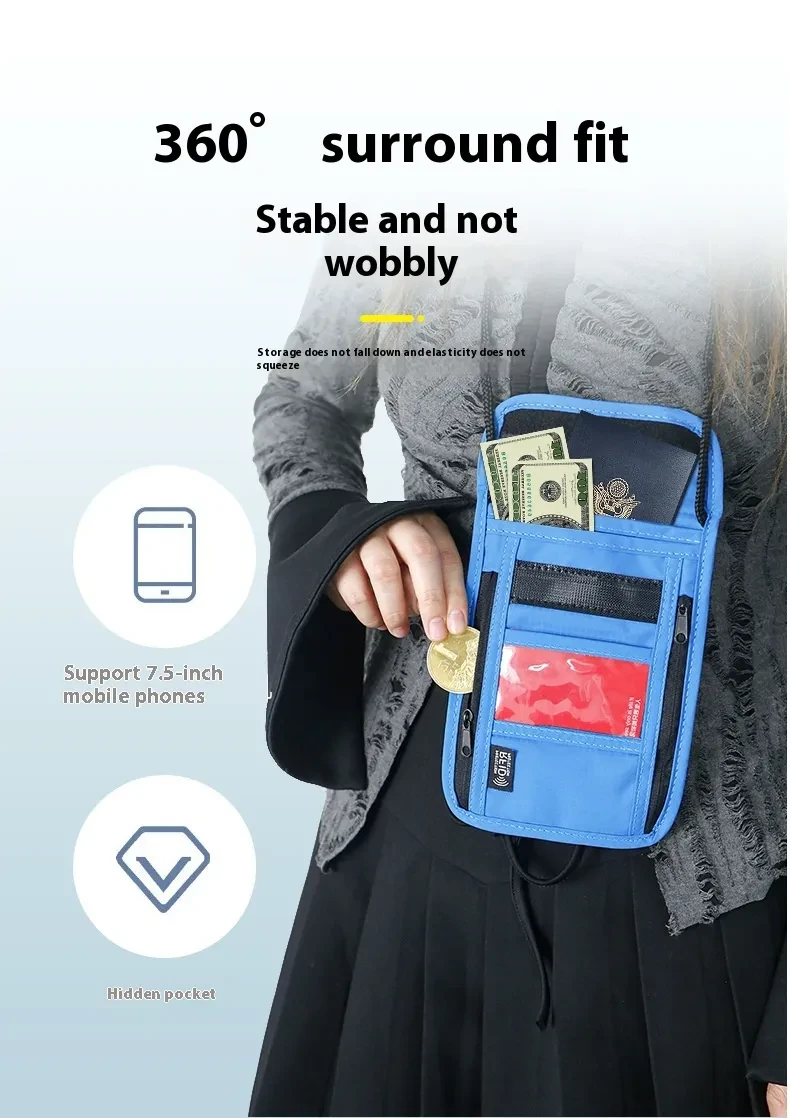 Multiple Card Slots With Anti-degaussing Radiation-proof Bank Anti-theft Card Storage Bag