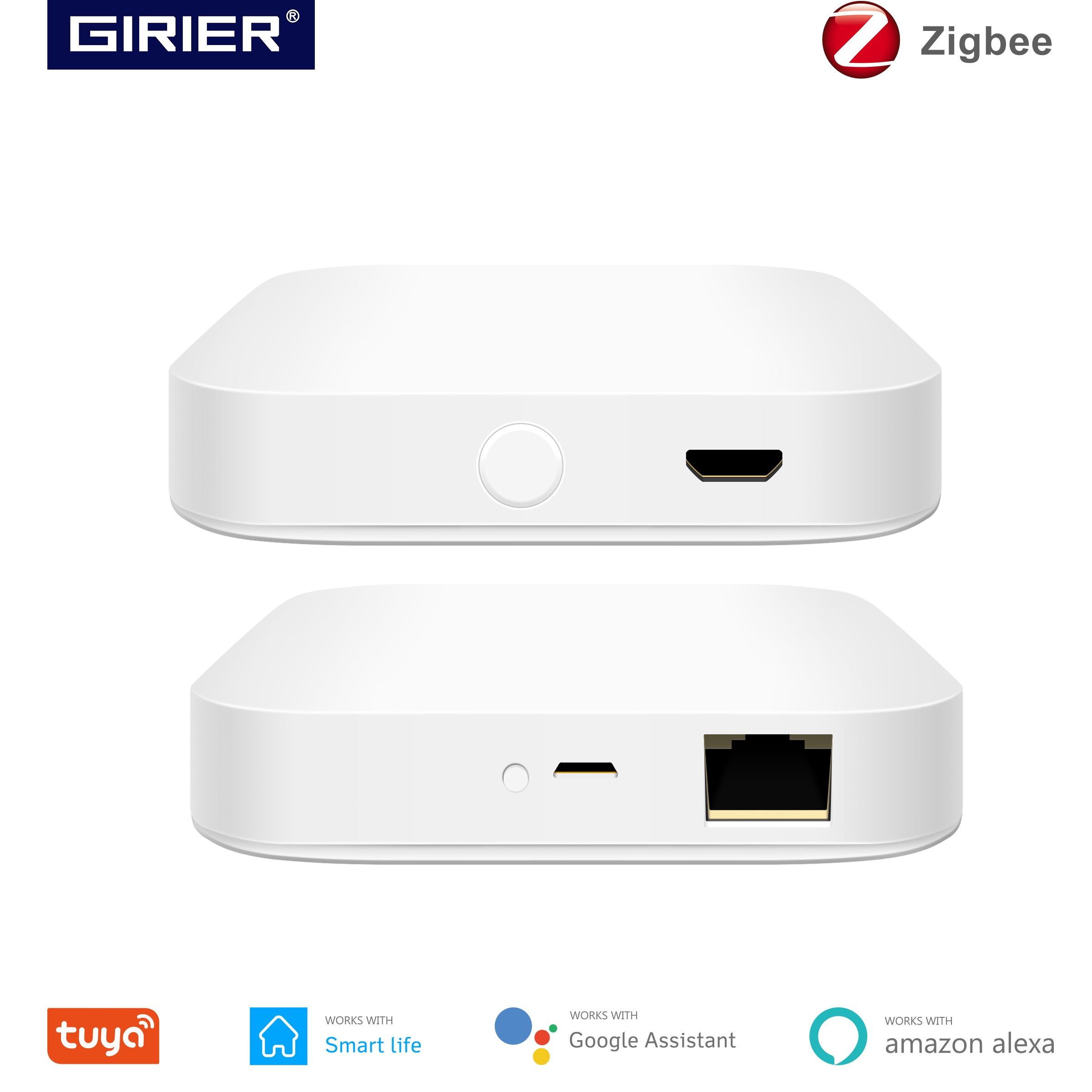 Tuya ZigBee 3.0 Smart Hub - Wireless/Wired Gateway Bridge for App and Voice Remote Control