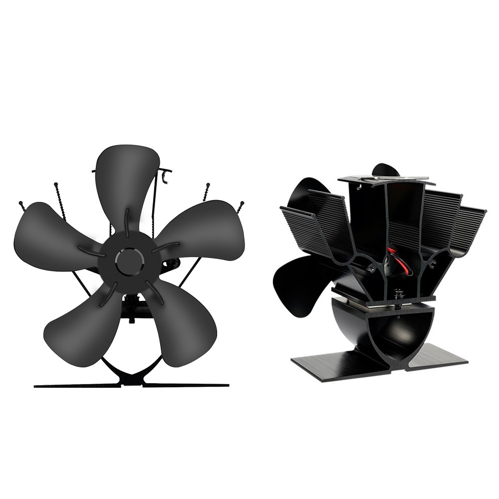 Mini Stove Fan - Heat-Powered 5-Blade Eco-Fan for Fireplace and Log Wood Burners