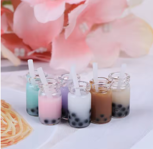 3Pcs 1:12 Dollhouse miniature milk tea cups mini toys doll house decoration