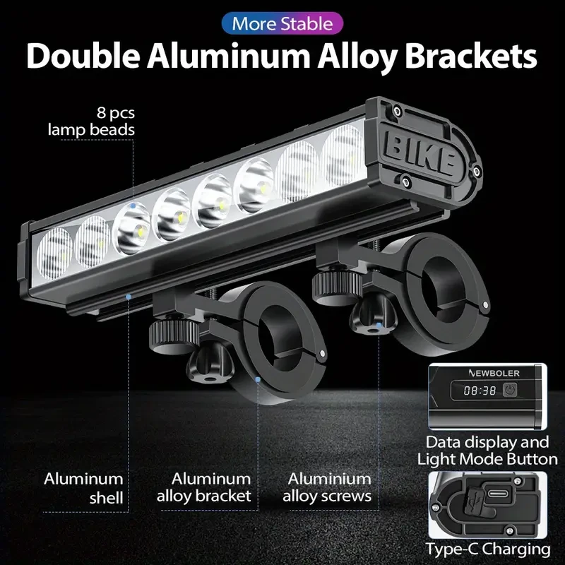 1 Super Bright C-shaped Rechargeable Bike Light